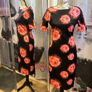 NWT Alexia Admor Floral Scuba Midi Sheath Dress